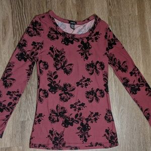 Long sleeve soft floral shirt